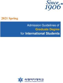 2021 Spring Admission Guidelines of Graduate Degree for International Students - SOOKMYUNG ...