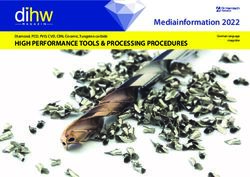 Mediainformation 2022 - HIGH PERFORMANCE TOOLS & PROCESSING PROCEDURES - Dr. Harnisch Publications