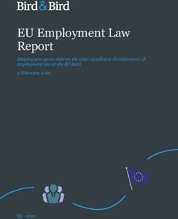 EU Employment Law Report - Q4 2020 - Keeping you up-to-date on the most significant developments of employment law at the EU level - Bird & Bird