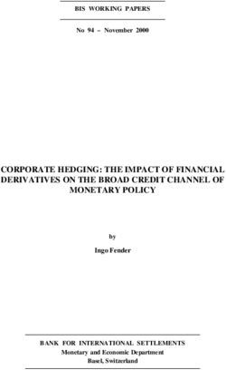 CORPORATE HEDGING: THE IMPACT OF FINANCIAL DERIVATIVES ON THE BROAD CREDIT CHANNEL OF MONETARY POLICY - BIS WORKING PAPERS - BANK FOR ...