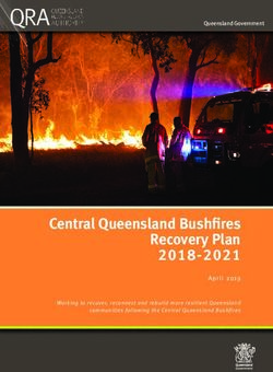 Central Queensland Bushfires Recovery Plan 2018-2021 - Queensland Government - April 2019