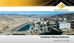 Scotiabank Mining Conference - November 27-28, 2018 TSX:ASR/ASX:AQG /1 - Alacer Gold