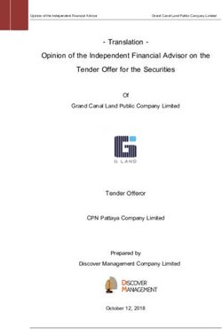 Translation - Opinion of the Independent Financial Advisor on the Tender Offer for the Securities