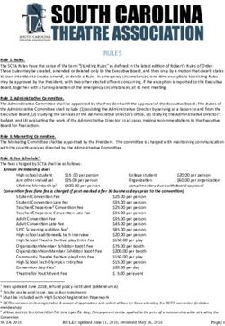 RULES - South Carolina Theatre ...