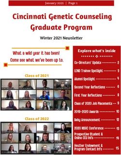 Cincinnati Genetic Counseling Graduate Program - Class of 2021 Class of 2022