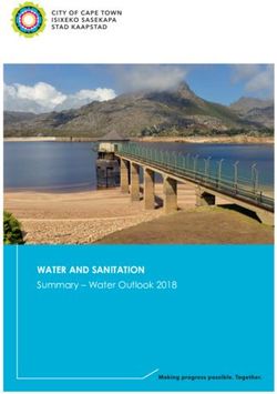 WATER AND SANITATION Summary - Water Outlook 2018
