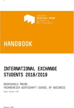 HANDBOOK INTERNATIONAL EXCHANGE STUDENTS 2018/2019 - HOCHSCHULE MAINZ FACHBEREICH WIRTSCHAFT-SCHOOL OF BUSINESS