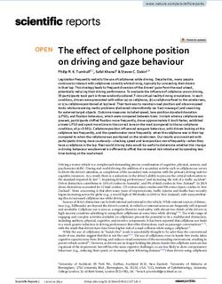 The effect of cellphone position on driving and gaze behaviour - Nature