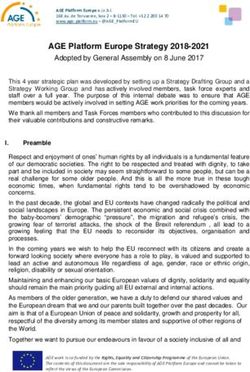 AGE Platform Europe Strategy 2018-2021