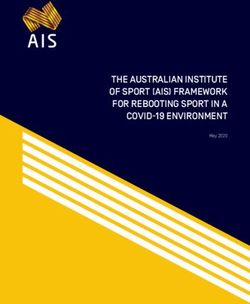 THE AUSTRALIAN INSTITUTE OF SPORT (AIS) FRAMEWORK FOR REBOOTING SPORT IN A COVID-19 ENVIRONMENT - U Sports