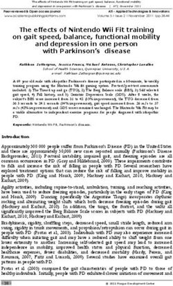 The effects of Nintendo Wii Fit training on gait speed, balance, functional mobility and depression in one person with Parkinson's disease