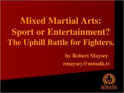 Mixed Martial Arts: Sport or Entertainment? - The Uphill Battle for Fighters. by Robert Maysey
