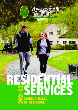 RESIDENTIAL SERVICES LIVING IN HALLS OF RESIDENCE - Myerscough College