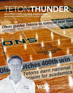 TETONTHUNDER2 WILLISTON STATE COLLEGE FOUNDATION: BRINGING COMMUNITIES & COLLEGE TOGETHER