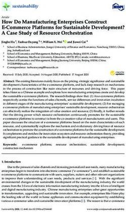 How Do Manufacturing Enterprises Construct E-Commerce Platforms for Sustainable Development? A Case Study of Resource Orchestration - MDPI