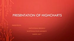 PRESENTATION OF HIGHCHARTS - PRESENTED BY: INSTITUTIONAL RESEARCH FAYETTEVILLE STATE UNIVERSITY MARCH, 2017