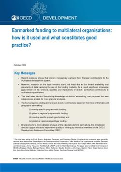 Earmarked funding to multilateral organisations: how is it used and what constitutes good practice? - OECD