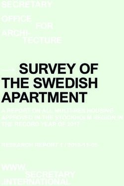 SURVEY OF THE SWEDISH APARTMENT - SECRETARY OFFICE ARCHI- FOR TECTURE