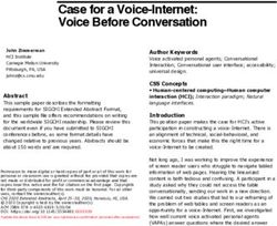Case for a Voice-Internet: Voice Before Conversation