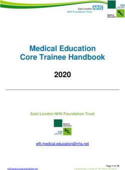Medical Education Core Trainee Handbook 2020 - East London NHS Foundation Trust - East ...