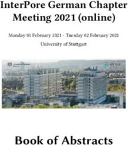 BOOK OF ABSTRACTS - INTERPORE GERMAN CHAPTER MEETING 2021 (ONLINE) MONDAY 01 FEBRUARY 2021 - TUESDAY 02 FEBRUARY 2021 - INTERPORE EVENT MANAGEMENT ...