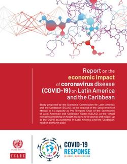 Economic impact of coronavirus disease - Report on the - Cepal