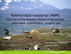 Antimicrobial resistance (AMR) - The role of the Swedish Board of Agriculture - prevention coordination prudent use - SVA