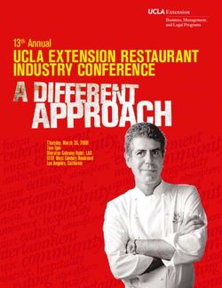 UCLA EXTENSION RESTAURANT INDUSTRY CONFERENCE - 13th Annual - Thursday, March 26, 2009 7am-7pm Sheraton Gateway Hotel, LAX 6101 West Century ...