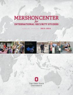 MERSHON CENTER for INTERNATIONAL SECURITY STUDIES