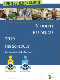 2019 FEE SCHEDULE ROCKHAMPTON & MACKAY STUDENT RESIDENCES - CQU