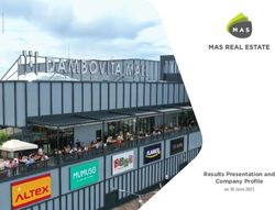 Results Presentation and Company Profile - on 30 June 2021 - MAS Real Estate