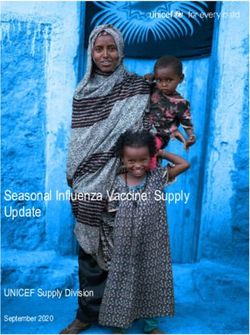 Seasonal Influenza Vaccine: Supply Update - UNICEF Supply Division September 2020
