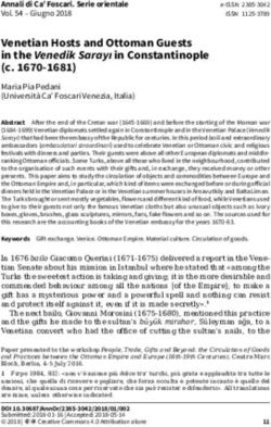 Venetian Hosts and Ottoman Guests in the Venedik Sarayı in Constantinople (c. 1670-1681) - Edizioni Ca' Foscari