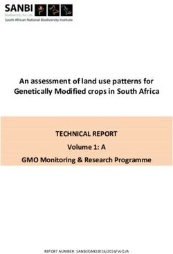 An assessment of land use patterns for Genetically Modified crops in South Africa - TECHNICAL REPORT Volume 1: A GMO Monitoring & Research Programme