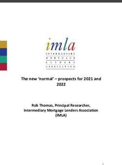 The new 'normal' - prospects for 2021 and 2022 - (IMLA) Rob Thomas, Principal Researcher, Intermediary Mortgage Lenders Association