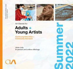 Adults + Young Artists - Art Classes for Continuing Education + Community Outreach June-July In-person and online offerings - Cleveland Institute ...