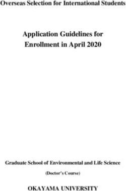 Application Guidelines for Enrollment in April 2020 - Overseas Selection for International Students