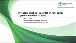 Investors Meeting Presentation for FY2019 - (Year ended March 31, 2020) May 14, 2020 Hiroshi Nomura, President and CEO Sumitomo Dainippon Pharma ...