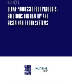 ULTRA PROCESSED FOOD PRODUCTS: SOLUTIONS FOR HEALTHY AND SUSTAINABLE FOOD SYSTEMS DIALOGUE ON - BPNI