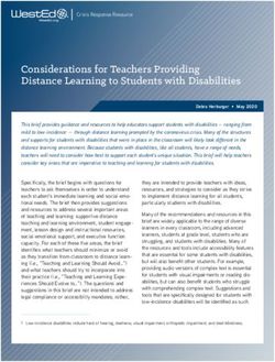 Considerations for Teachers Providing Distance Learning to Students with Disabilities