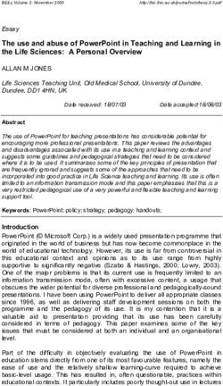 The use and abuse of PowerPoint in Teaching and Learning in the Life Sciences: A Personal Overview - CSUN.edu