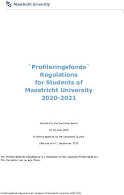 Profileringsfonds' Regulations for Students of Maastricht University 2020-2021