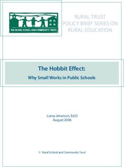 The Hobbit Effect: RURAL TRUST POLICY BRIEF SERIES ON RURAL EDUCATION
