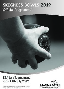 SKEGNESS BOWLS 2019 Official Programme - EBA July Tournament 7th - 11th July 2019 - Magna Vitae