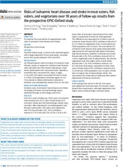 Risks of ischaemic heart disease and stroke in meat eaters, fish eaters, and vegetarians over 18 years of follow-up: results from the prospective ...