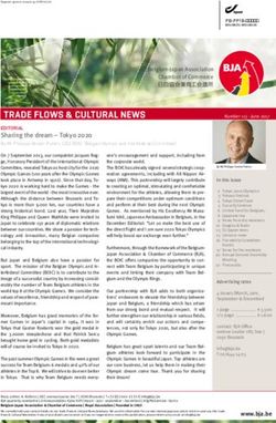 Sharing the dream - Tokyo 2020 - By Mr Philippe Vander Putten, CEO BOIC (Belgian Olympic and Interfederal Committee) - Belgium-Japan ...