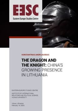 THE DRAGON AND THE KNIGHT: CHINA'S GROWING PRESENCE IN LITHUANIA - KONSTANTINAS ANDRIJAUSKAS