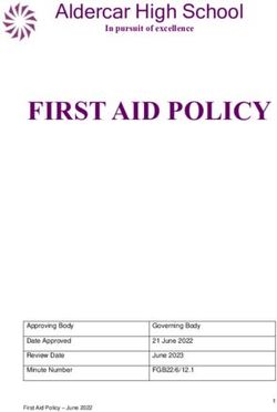 FIRST AID POLICY Aldercar High School - In pursuit of excellence