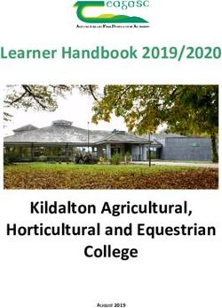 Learner Handbook 2019/2020 - Kildalton Agricultural, Horticultural and Equestrian College AUGUST 2019 - Teagasc