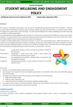 STUDENT WELLBEING AND ENGAGEMENT - POLICY - Selby Primary School